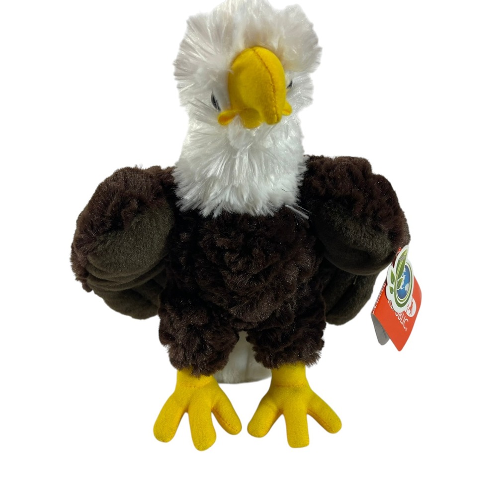 Wild Republic Bald Eagle Bird Plush 10" Stuffed Toy Lovey